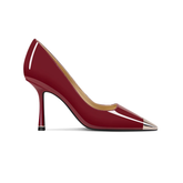 Metal-Plated Kitten Heel Pumps - 10cm